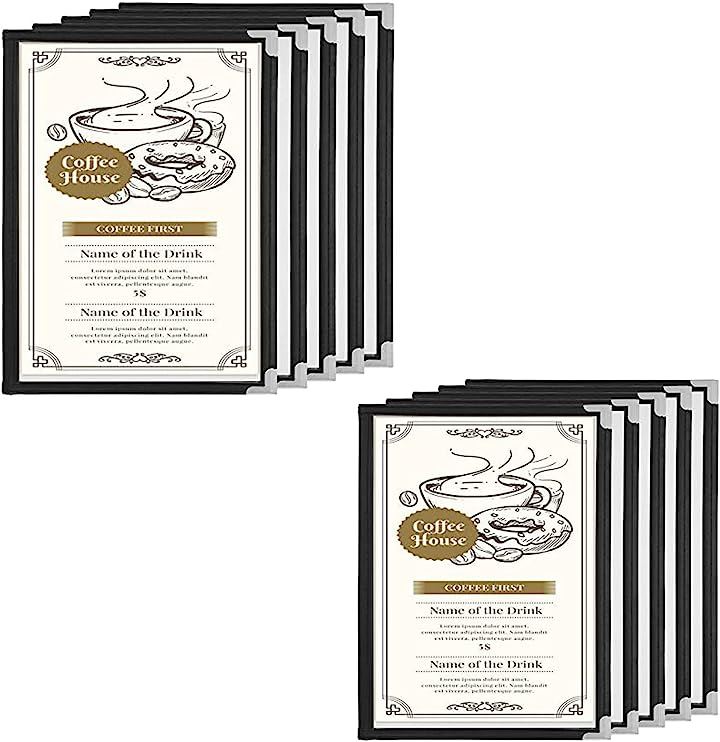 メニューブック a4 10冊セット メニュー表 メニューファイル 8ページ menu book A4サイズ対応 透明