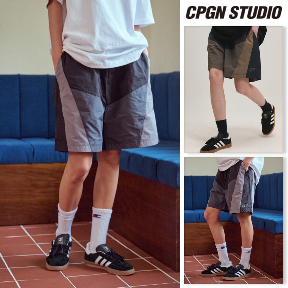 【CPGN STUDIO】 Mixed Nylon Block Short Pants