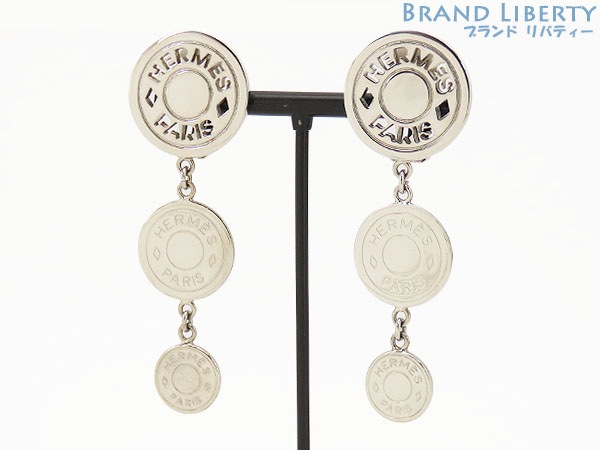 激レア美品エルメスセリエ3連スイングイヤリングシルバー