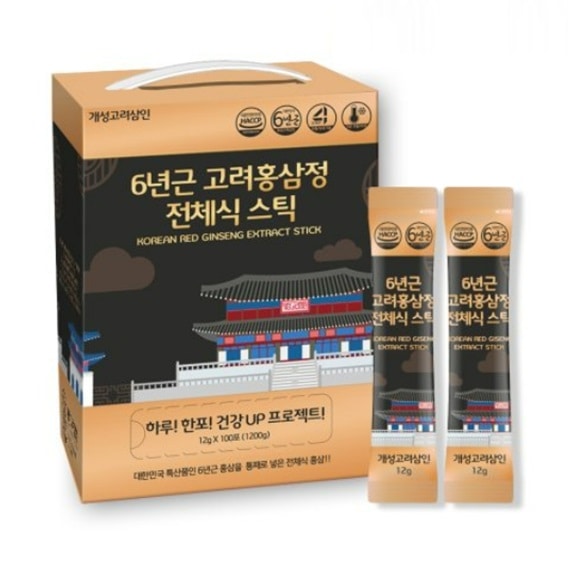 韓国6年根高麗紅蔘精濃縮液12gx100砲