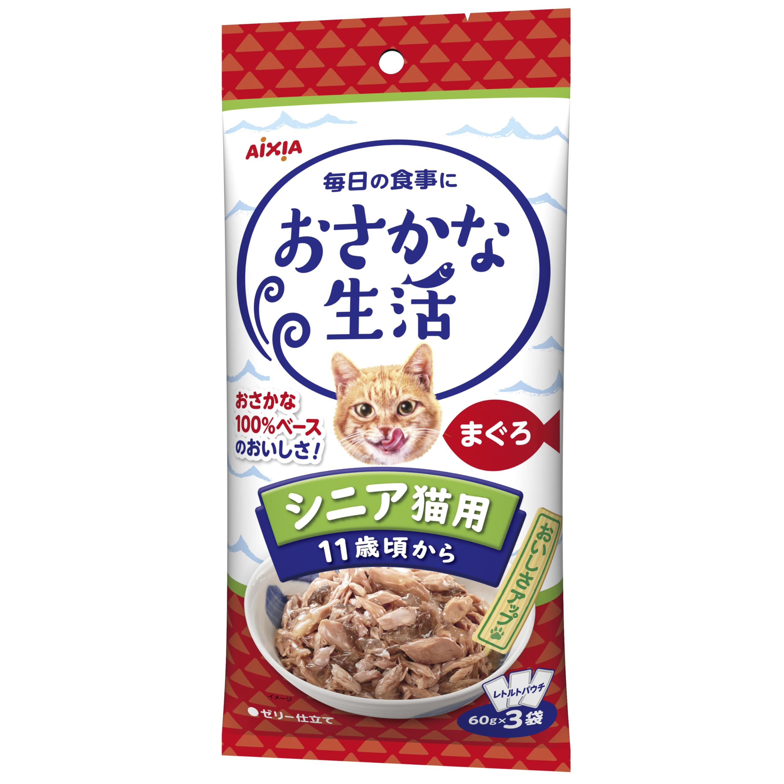 おさかな生活 シニア猫用 11歳頃から まぐろ 180g(60g×3袋)×24個セット