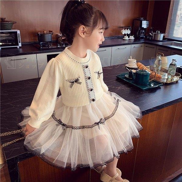 子供服 女の子 秋服 韓 子供服 セットアップ キッズ 長袖 トップス カットソー セーター ワンピ