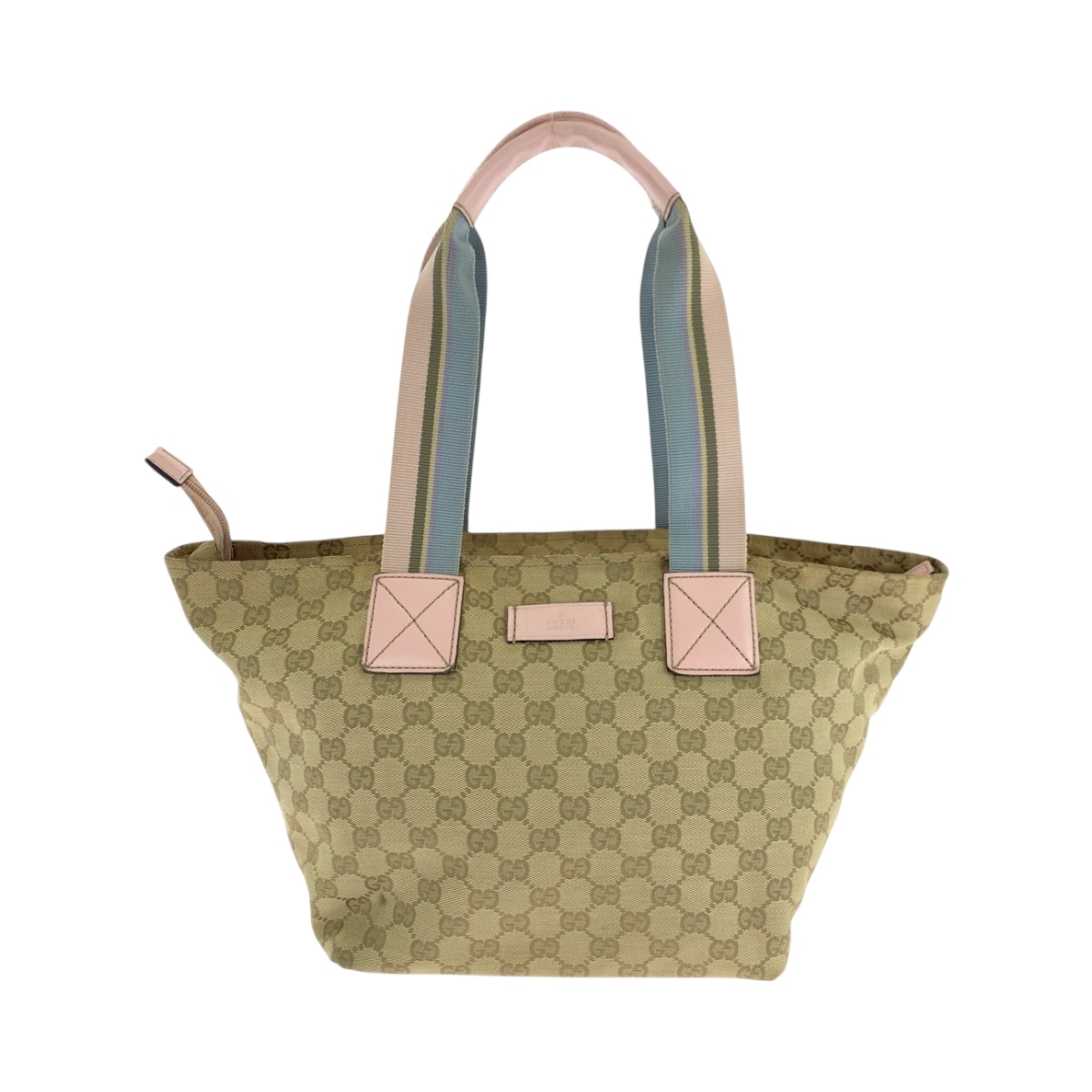 美品 ベージュ ピンク ブルー ゴールド金具 GGキャンバス 131230 トートバッグ ショルダーバッグ レディース 502697