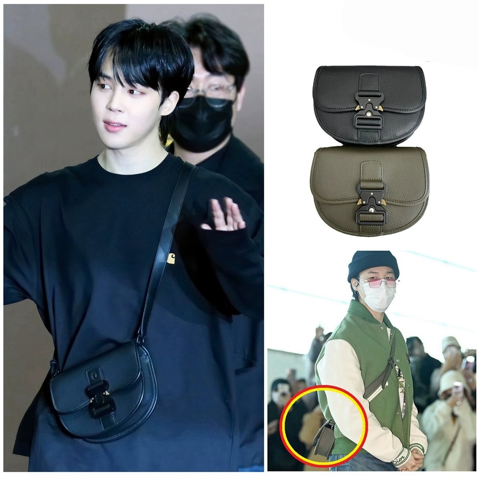 【国内発送】時間限定SALE!! 韓国ファッション BTS / TXT Jimin / YEONJUN 着用 ショルダーバッグ カメラバッグ 高級感 質感 気質 男女兼用