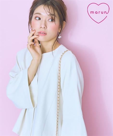 ジャンパー・ブルゾン 大きいサイズ 袖フレアノーカラージャケット　marun 8,873円