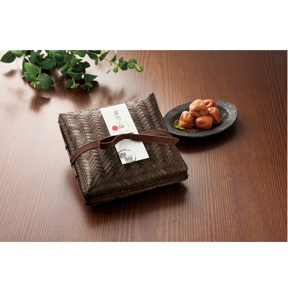 岩惣 紀州産南高梅はちみつ梅竹籠入 IMI-G700 060-B024 はちみつ おかず おつまみ ラッピング無料 のし無料 ギフト セット A41