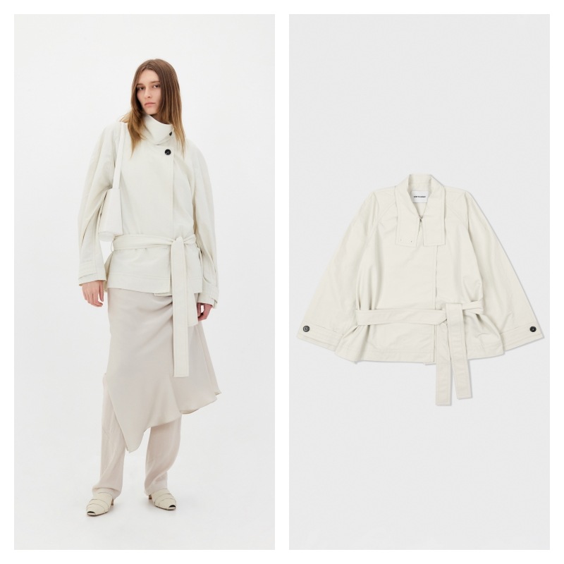 【LOW CLASSIC】 RAGLAN HALF TRENCH COAT : CREAM