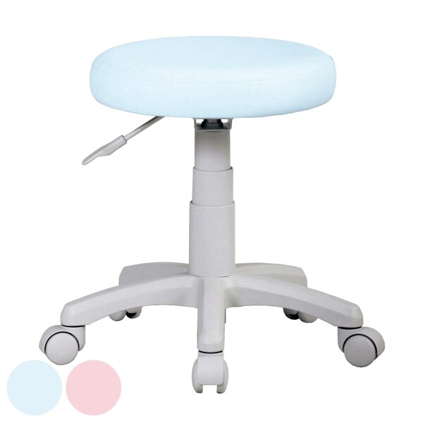 スツール 高さ42－52cm パステル キャスター付き 椅子 丸椅子 高さ調整 ワークスツール