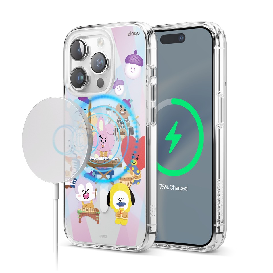 [公式] ELAGO x LINE FRIENDS BT21 INSIDE MANG HOPE IN LOVE MagSafe iPhone 15 Pro / 15 Pro MAX CASE