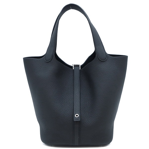 エルメス HERMES ハンドバッグ ピコタンロックMM トリヨンクレマンス ブラック シルバー金具 新品 未使用 黒 W刻印（2024年製） 【箱】【中古】