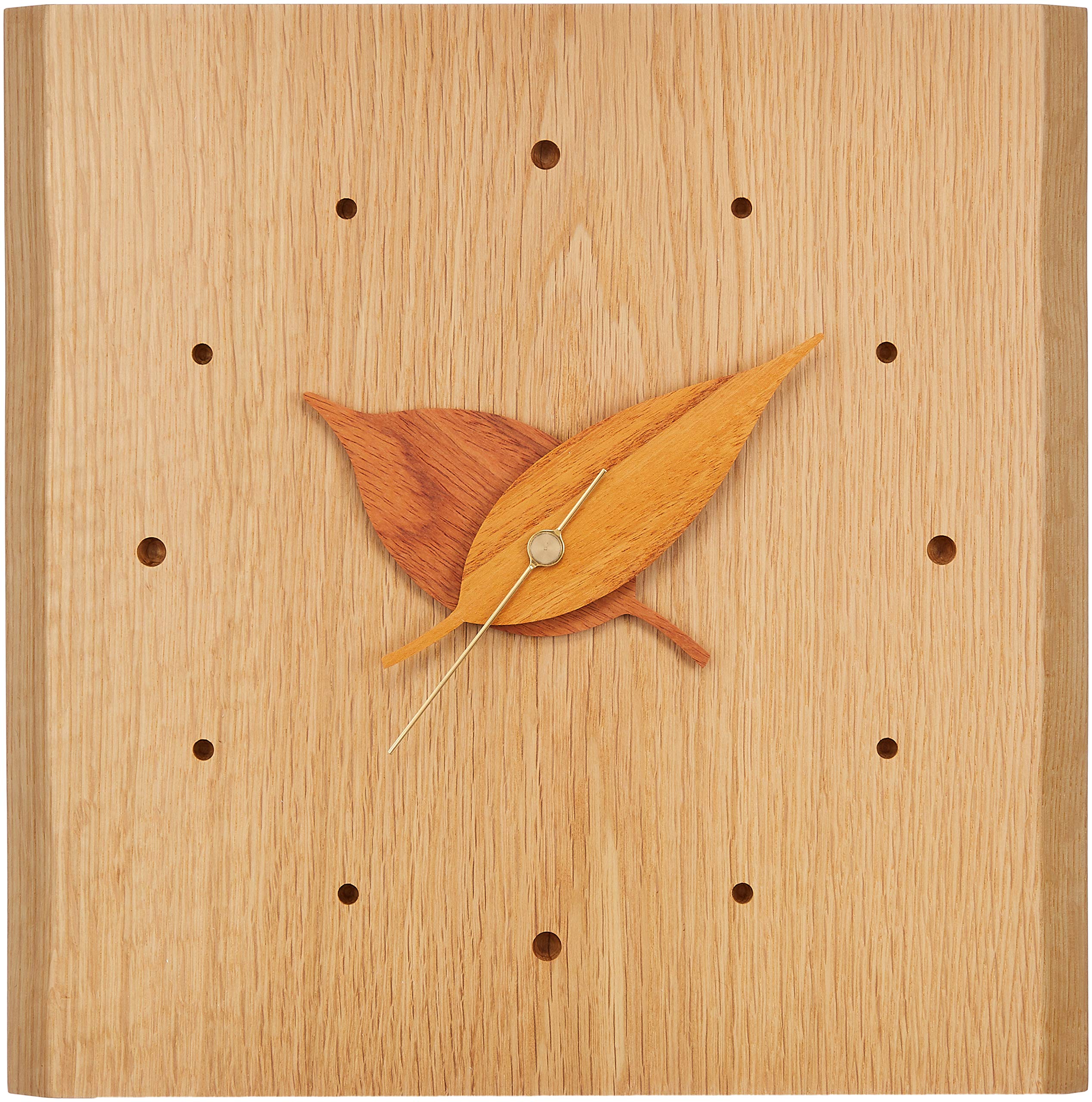 旭川家具 ドリーミィーパーソン 壁掛け時計 リーフクロック ナラ
