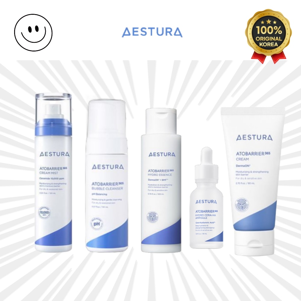 [5種セット]アトバリア365クリームミスト120ml+バブルクレンザー150ml+ハイドロエッセンス200ml+速水分アンプル30ml+クリーム80ml 13,665円