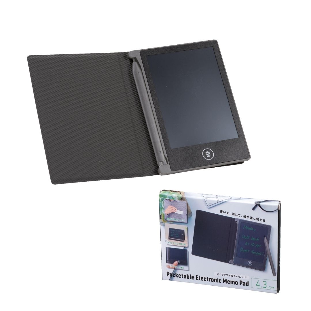 【140個セット】ポケッタブル電子メモパッド 携帯電子メモ　小型電子パッド　手帳型電子メモ　デジタルメモ　スタンド式メモ　法人 ノベルティ　粗品　ビジネスグッズ　プチギフト　電子ノート 43,322円