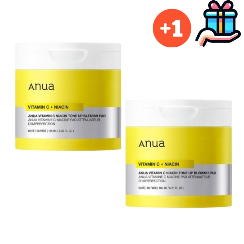 [韓国人気1+1] ビタミンC ナイアシン トーンアップ くすみパッド 60枚+60枚 計120枚 拭き取り化粧水 韓国コスメ トナーパッド トーンアップ 色素沈着 くすみ シミ メラニン くすんだ肌