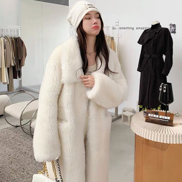 オーストラリア トスカーナ産 ファー ワンピースコート ラペル ラムファーコート レディース メーカー レイジースタイル