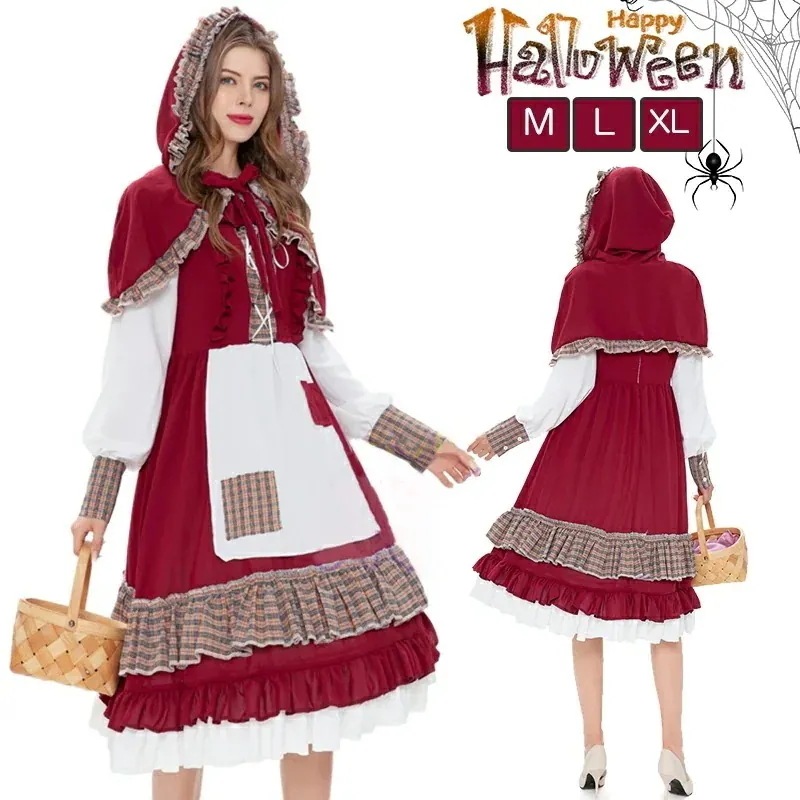 ハロウィン コスプレ 赤ずきん サンタ クリスマス コスプレ仮装ハロウィン 衣装 赤ずきん コスチューム 女性用 ワンピース 大人 イベント パーティー 文化祭 学園祭 忘年会 新