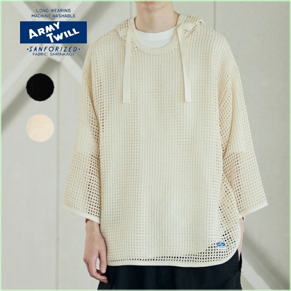 ウェア コットン メッシュ フーディー 2513005 ブラック エクリュ 13,200円