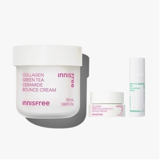 コラーゲングリーンティーセラミド弾力バリアクリーム50mL+贈呈コラーゲンセラミドクリーム10mL+グリーンティーシード)/弾力強化速保湿