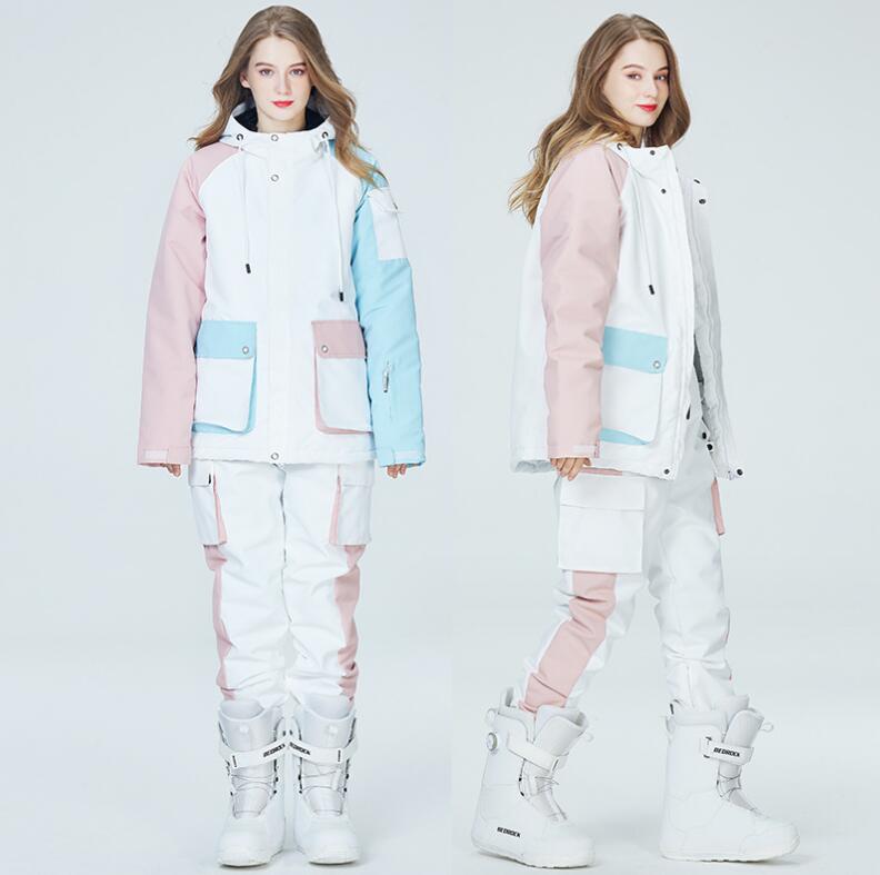 新作セール韓国風 スノーウェア 可愛い スノボ ウェア 暖かい ボードウェア 女性用スノボウェア スノーボードウェア スキーウェア 大きいサイズ レディース スノボーウェア アウトドア ジャケット パ