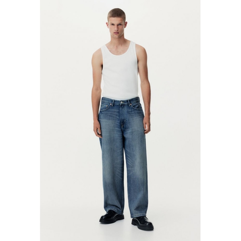 H&M バギージーンズデニムブルー