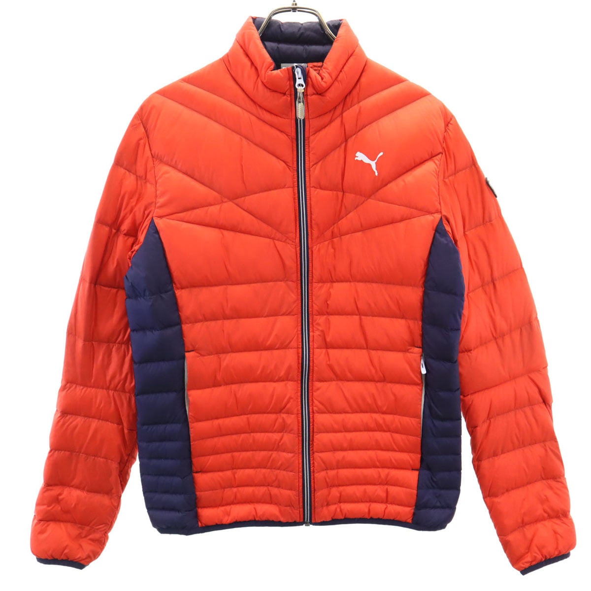 600フィルパワー ライト ダウンジャケット S レッド系 ポケッタブル メンズ 古着