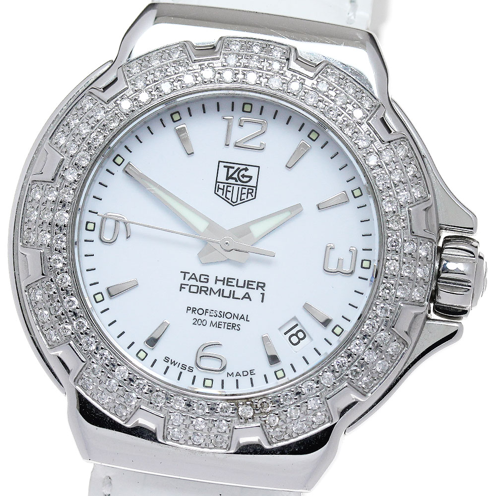タグホイヤー TAG HEUER WAC1215 フォーミュラ1 デイト ダイヤベゼル クォーツ レディース 良品 保証書付き_845607【中古】