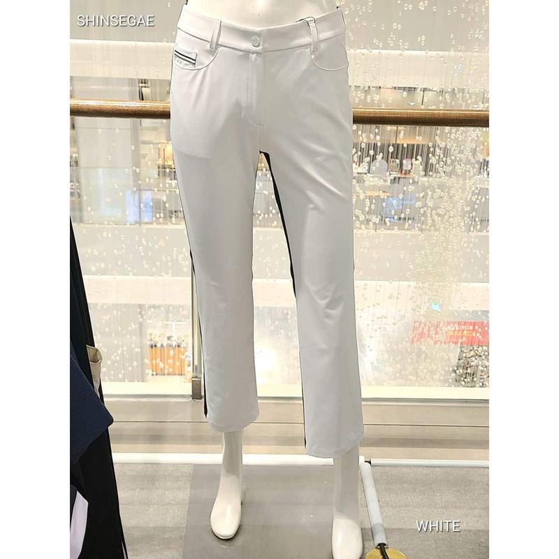 （6J41601 100）2023年 女性 夏 切れ込み ディテール パンツ（ラッパ）