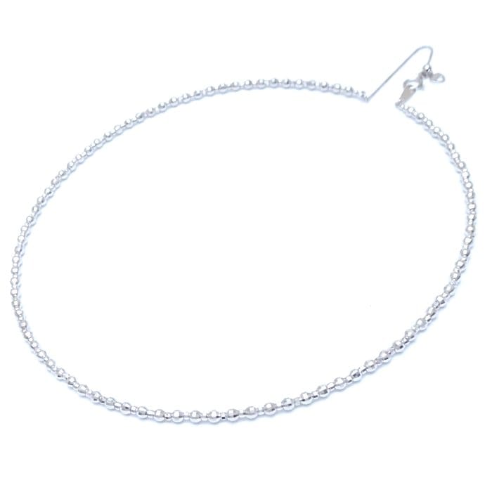 オメガ ネックレス ミラーボールカット K18WG ホワイトゴールド/75889【中古】