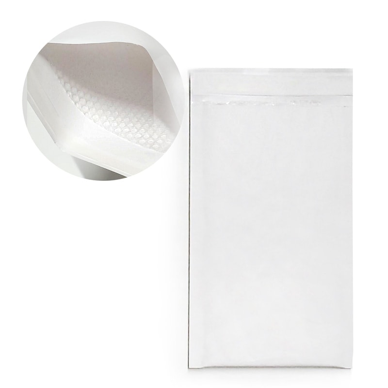 クッション封筒 620枚入り 147244 小物 アクセサリー向け ネコポス 対応 薄型 薄い プレゼント パッキン付 のりテープ付 白地 1箱