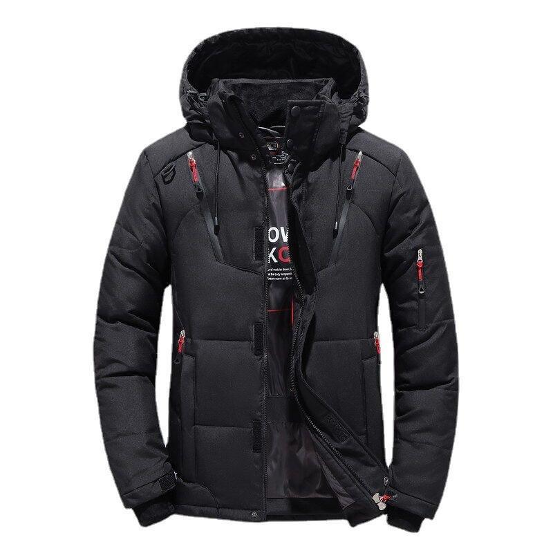 ダウンコート ダウンジャケット メンズ ジャケット コート 中綿コート フード付き 前開き ダウン入り 防寒着 冬 ブルゾン 厚手 防風 撥水 ショート スポーツ