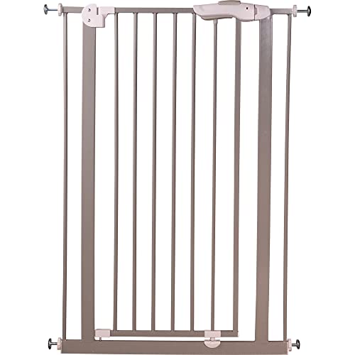 アイリスプラザ ペットゲート ドア付き ハイタイプ グレー 高さ112cm 設置幅75-85cm