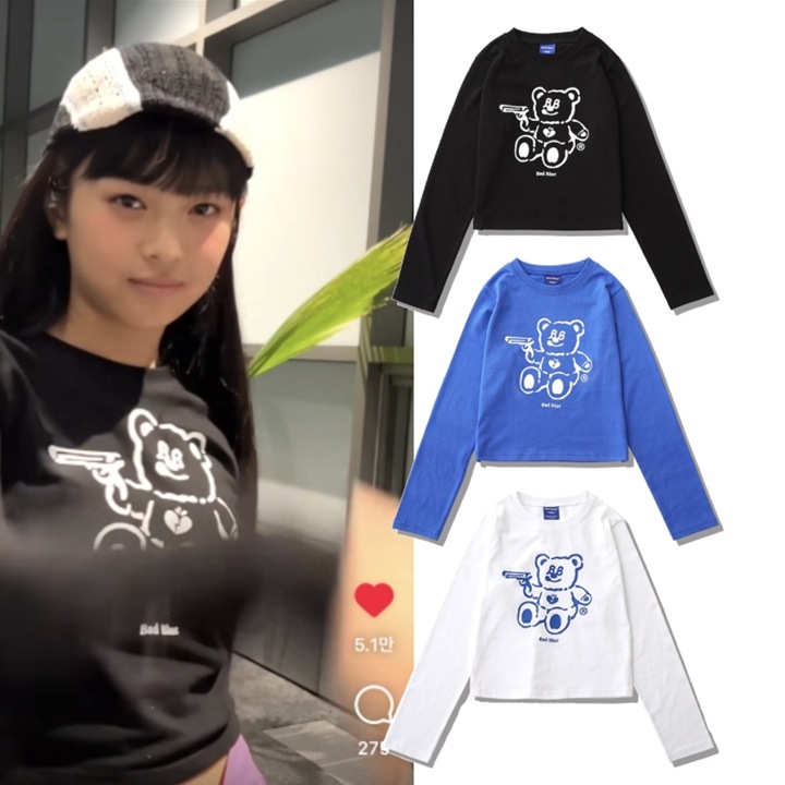 [New Jeans ハニ着用] BadBear Crop Top New Jeans 着用