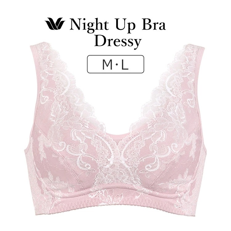 ワコール ナイトアップブラ ドレッシィ ノンワイヤーブラ M/L BCL218 5,165円