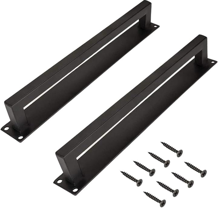 手すり 納屋のドアハンドル レールゲート 炭素鋼 取っ手 取手 プルハンドル 320mm( 2個)