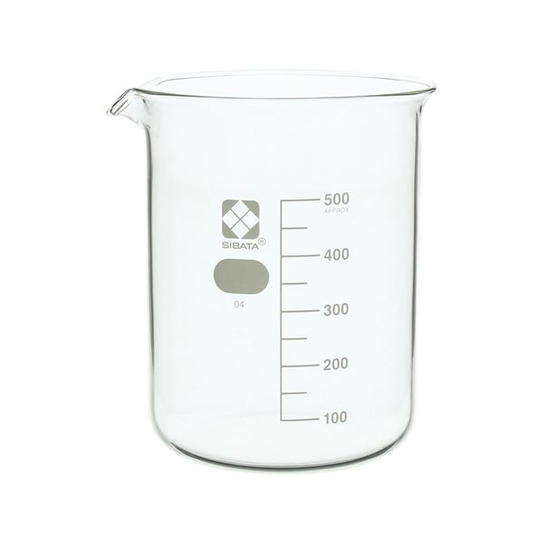 ビーカー 目安目盛付 500mL 10入 (010020-500A)