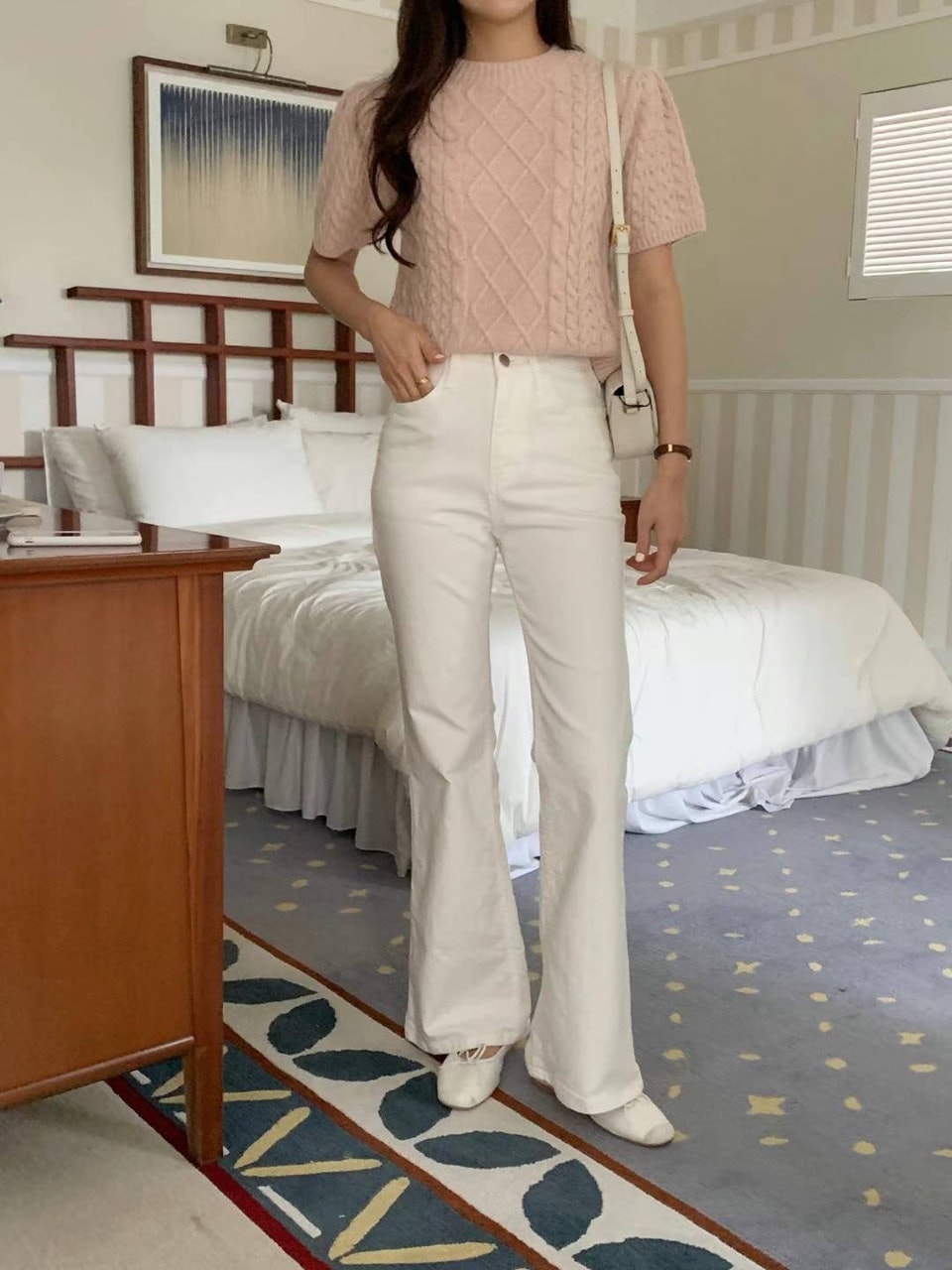 春スパンストレートブーツカットデニム