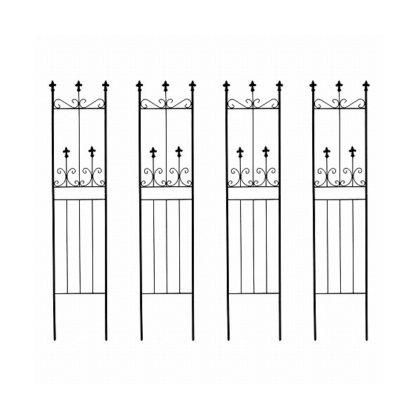 住まいスタイル オールドシャトーフェンス スリムタイプ 4枚組 ブラック OC003SL-4P-BLK メーカー直送
