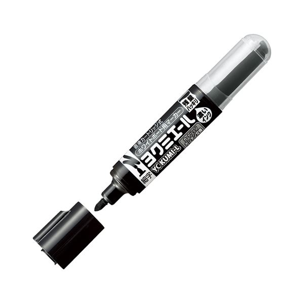 (まとめ) コクヨ ホワイトボード用マーカーペン ヨクミエール 細字・丸芯 黒 PM-B501D 1本 (×100セット)