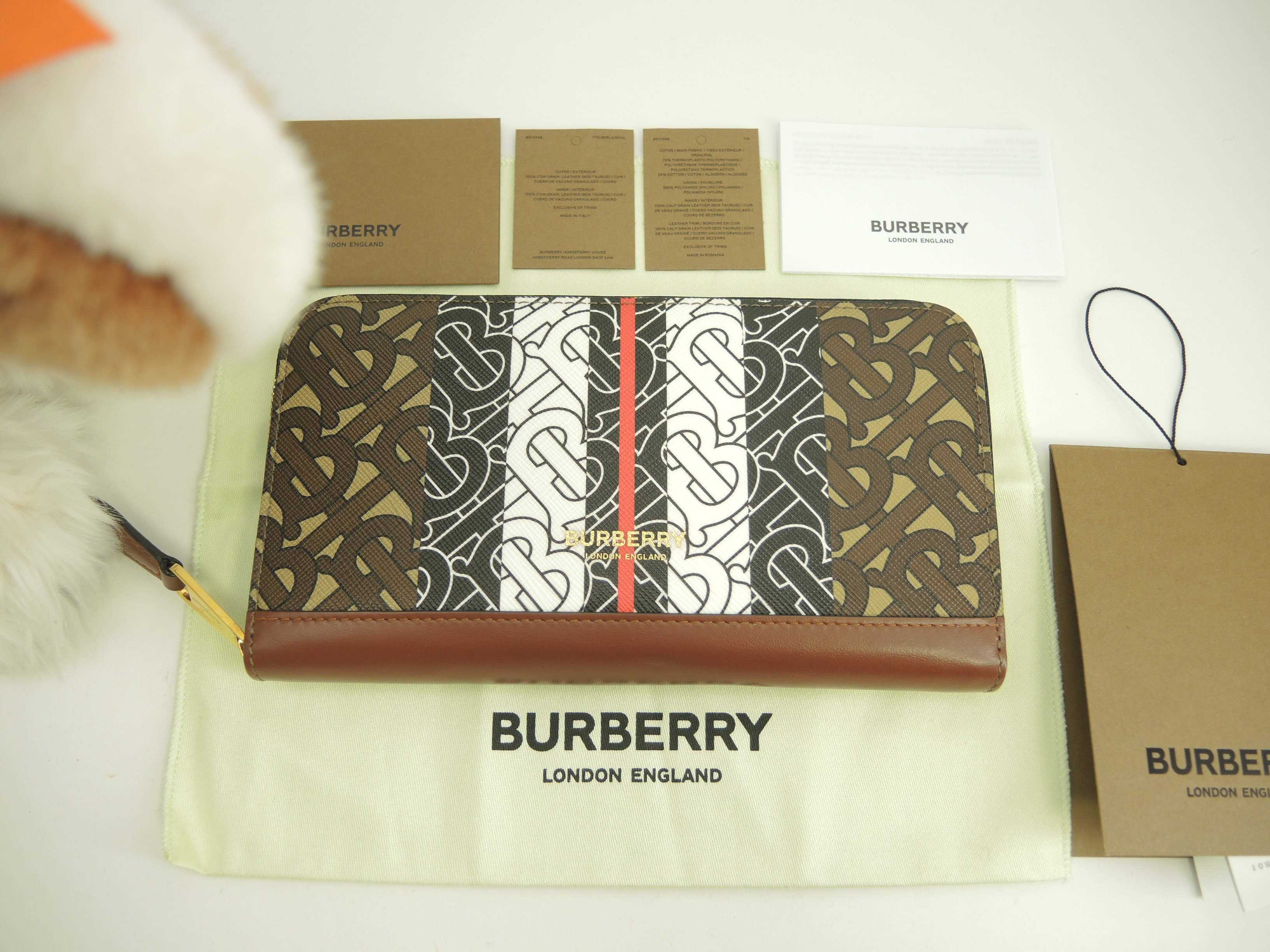 ロングウォレット エルモアTB 茶黒 ラウンドジップ長財布 未使用@ 1