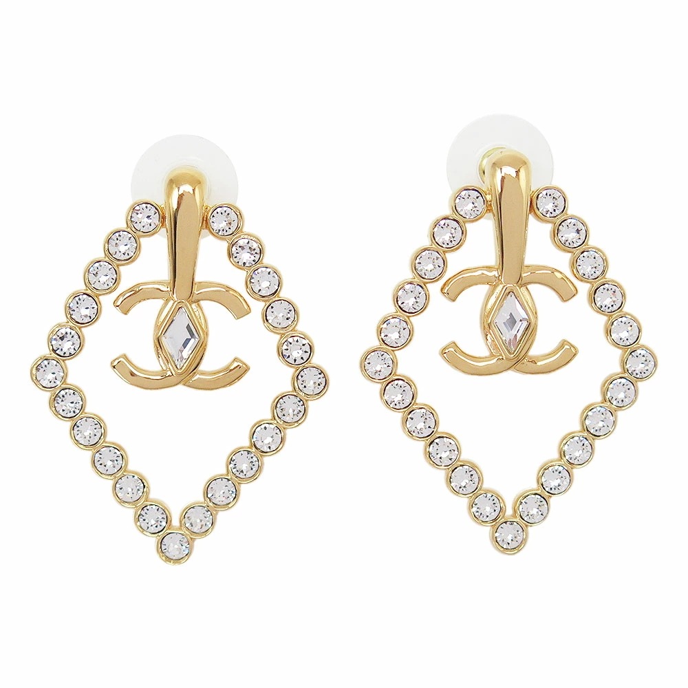 ピアス レディース AB9927 B09972 NM120 スタッドピアス アクセサリー ひし形 ココマーク CCマーク ゴールド＋クリア