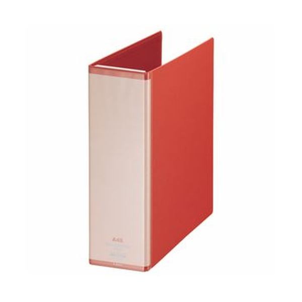 （まとめ）ライオン事務器 マガジンファイルワイヤ式 A4タテ とじ厚70mm ワイヤ16本付 レッド MF-73WC 1冊(×10セット)