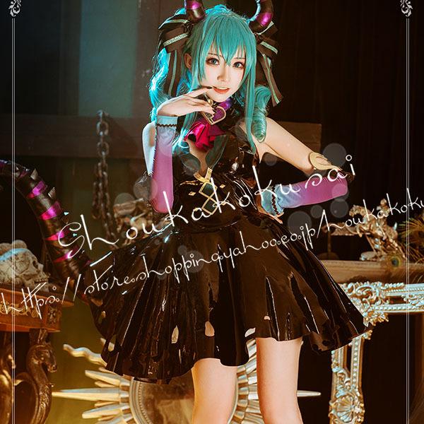 初音ミク 風 VOCALOID はつね ミク はつね ミク 小悪魔miku コスプレ衣装 ウィッグ cosplay 変装 仮装 コスチューム 撮影 祭り