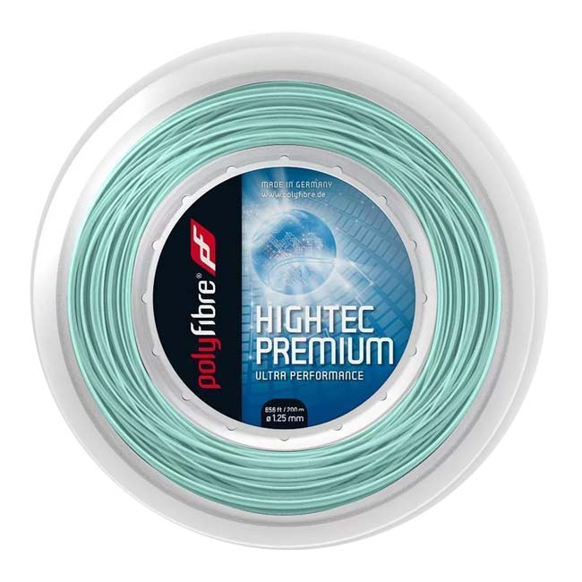ポリファイバー(Polyfibre) Hightec Premium ハイテック プレミアム 1.15／1.20／1.25／1.30mm ブルー 200Mロール 硬式テニス ポリエステルガット