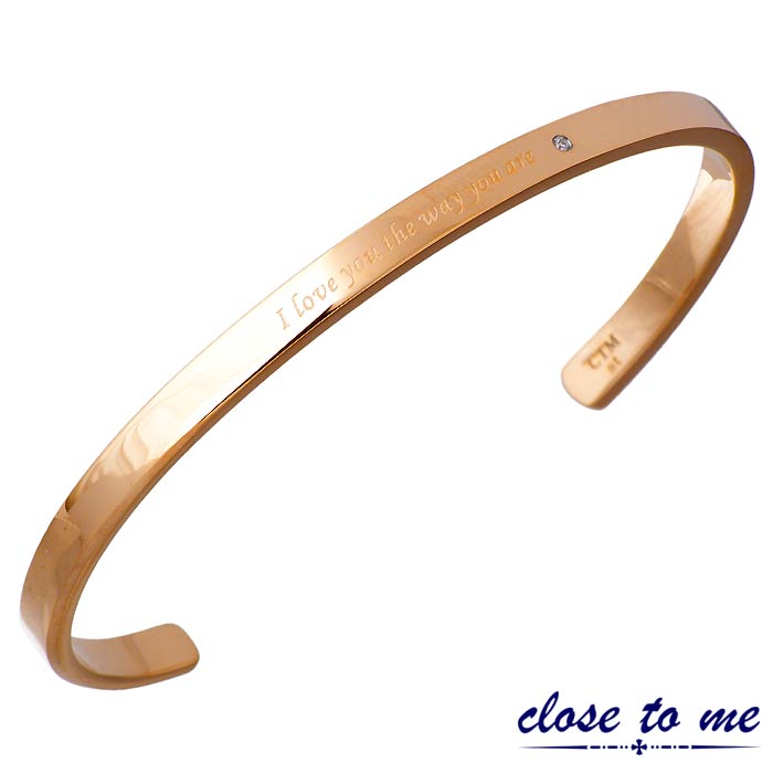 クロストゥーミー close to me ステンレス バングル ダイヤモンド 金属アレルギー対応