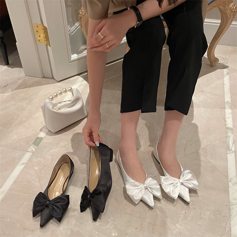 レディース フラット シューズ パンプス ぺたんこ 1cmヒール ローヒール ポインテッドトゥ PU 5,106円