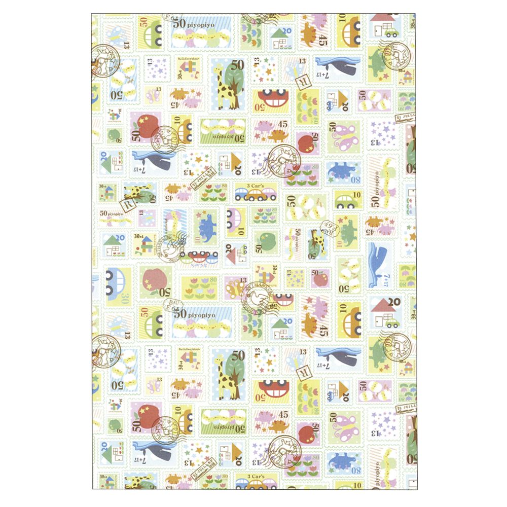 （まとめ買い）ササガワ ギフトバッグ 平袋（紙袋） プチスタンプ 230x335mm 50枚入 50-1608 [x3]