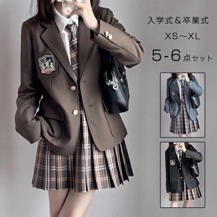 高評価多数卒業式 スーツ 女の子 5点セット 入学式 6点セット 女子高校生 jk制服 セレモニースーツ ネクタイ スーツ ブレザー 中学生 高校生 中高生 フォーマルスーツ 女児 ジュニア 子供スー
