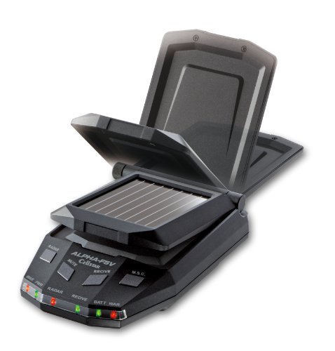 セルスター レーダー探知機 ALPHA-F5V ソーラー型 16バンド 内蔵バッテリーの連続使用 最