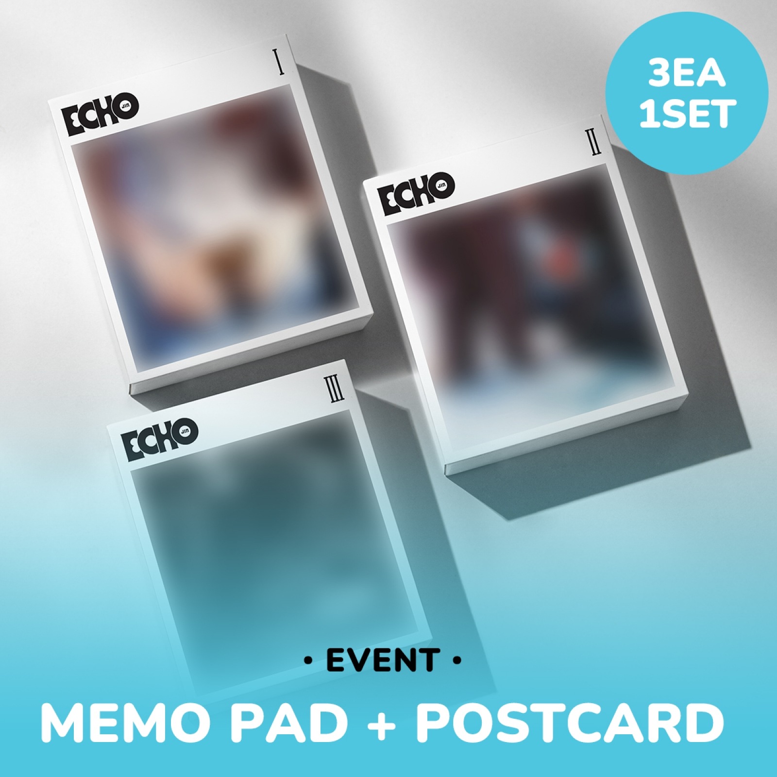 【予約/イベント】【セット/アルバム3種】 JIN ( of BTS ) - Echo + MEMO PAD + POST CARD
