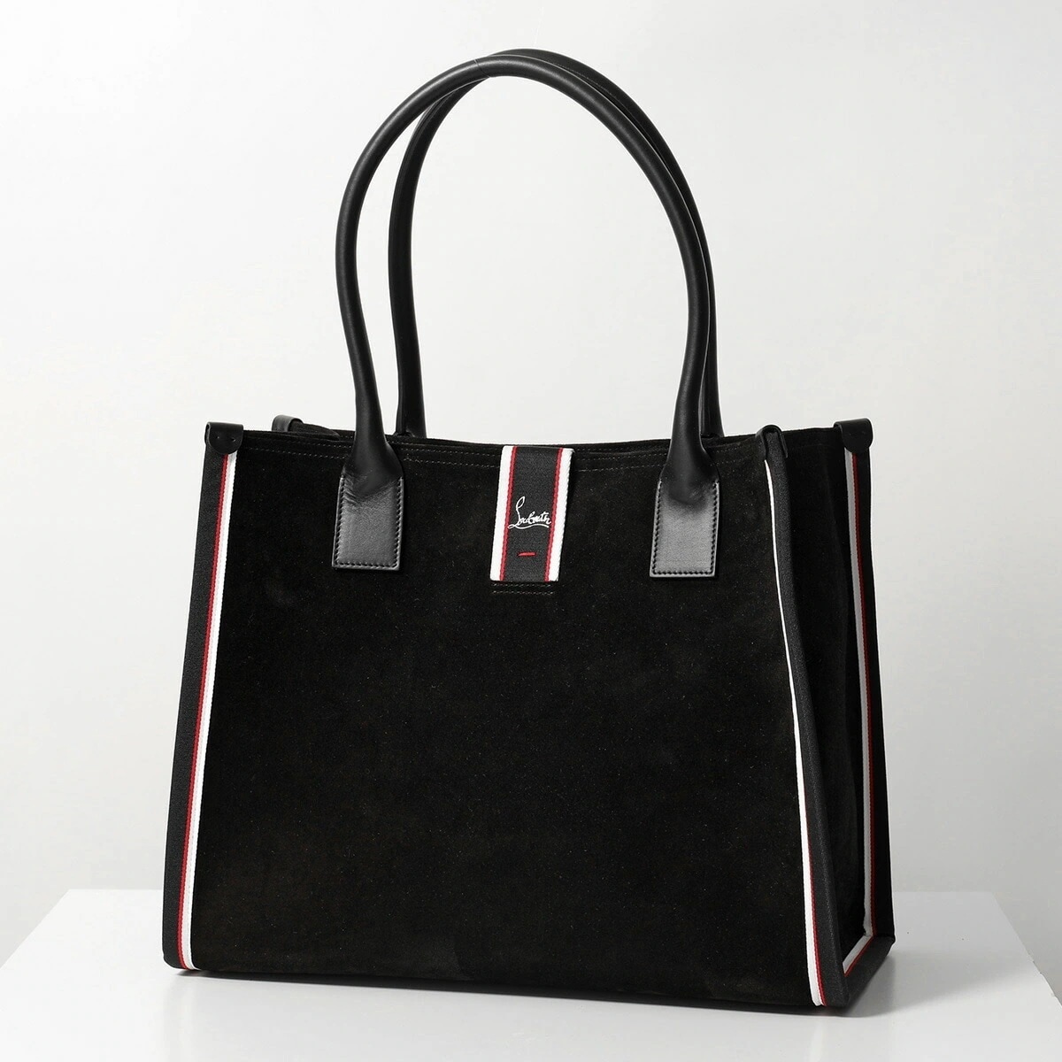 Christian Louboutin クリスチャンルブタン トートバッグ NASTROLOUBI ナストロルビ 1255241 メンズ スウェード レザー ロゴ 鞄 BK01/BLACK 12552
